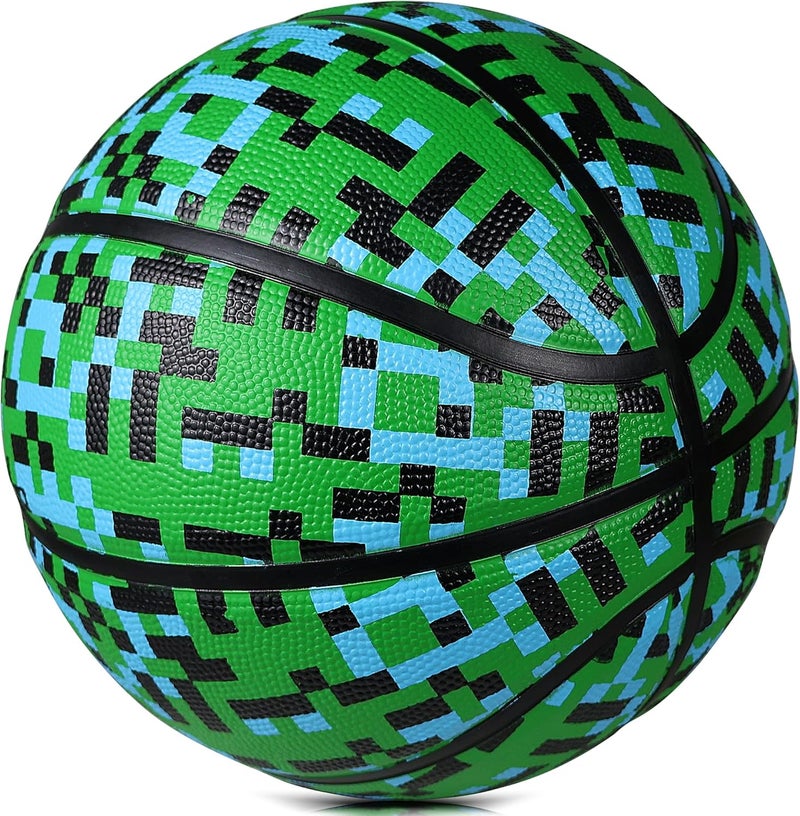 PECOGO Official Rubber Basketball Outdoor Indoor Mens Basketball Ball Size 3/4/5/6/7 for Kids Youth Teen Boys and Girls Gift Ideas(Without Pump) - Image 2